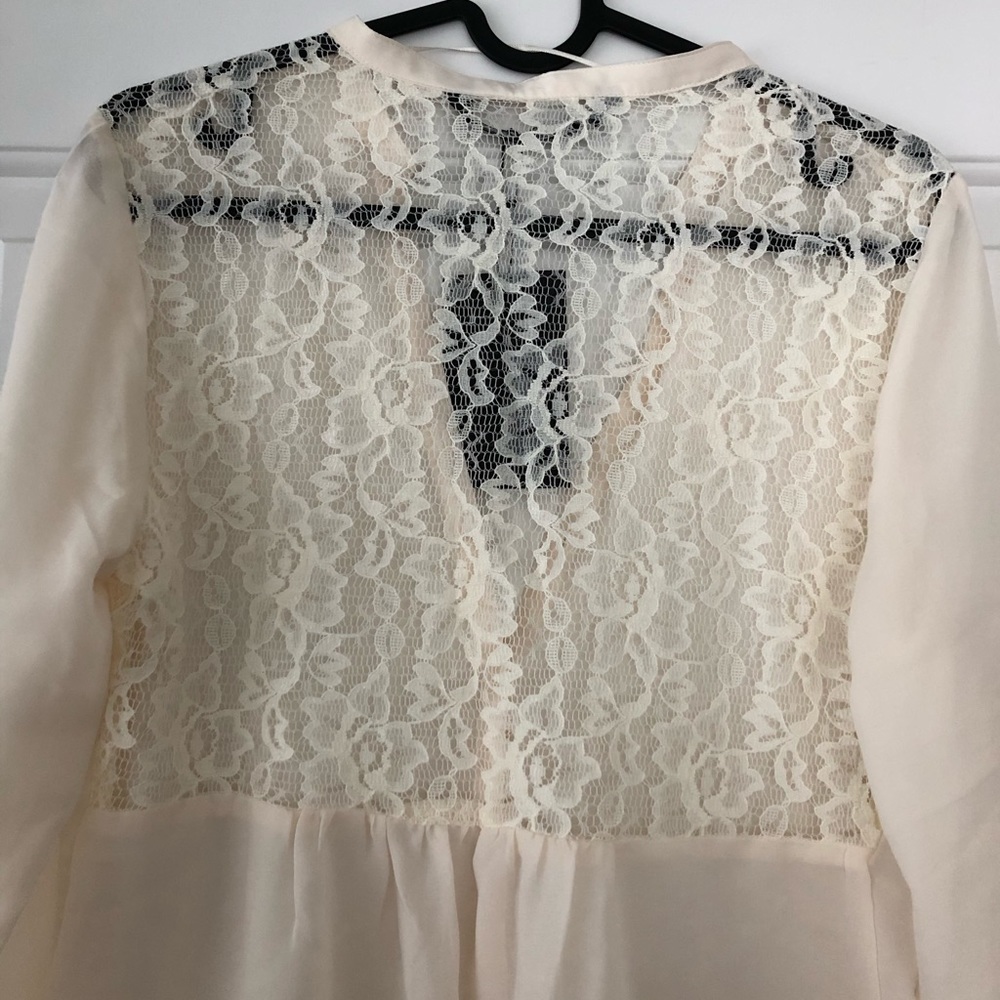 Zara back lace blouse